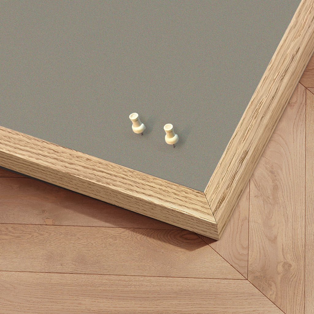 Notice Board with Oak Frame, Green Symphony 62 x 42 cm