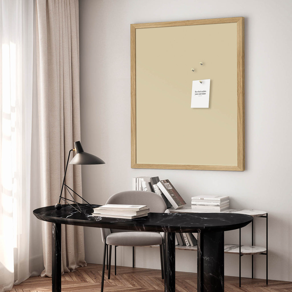Notice Board with Oak Frame, Sunshine Bliss – 62 x 42 cm