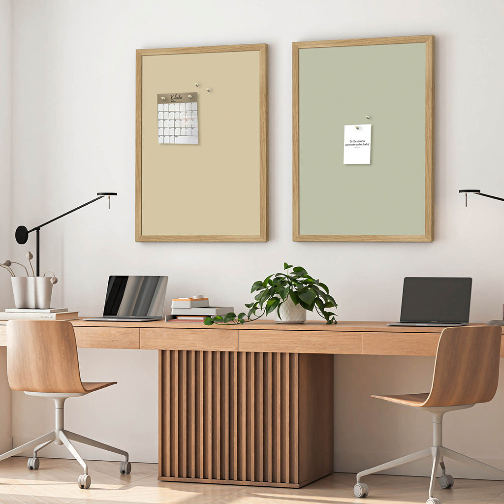 Notice Board with Oak Frame, Sunshine Bliss – 62 x 42 cm