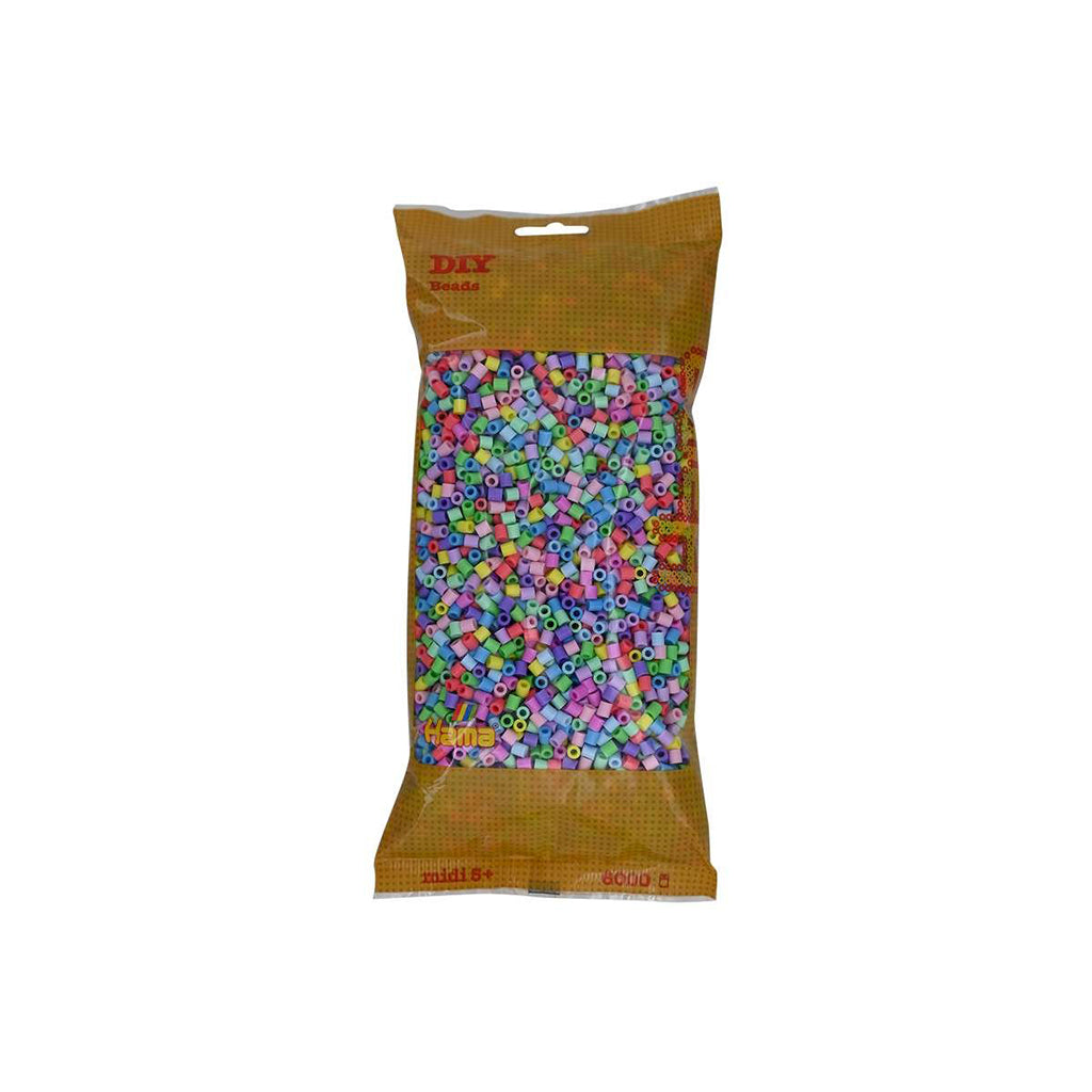 Hama Midi Beads, Pastel Mix - 6000 pcs