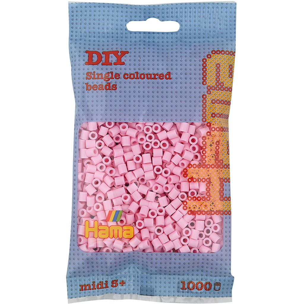 Hama Midi perler i pose, Pastel rose - 1000 stk