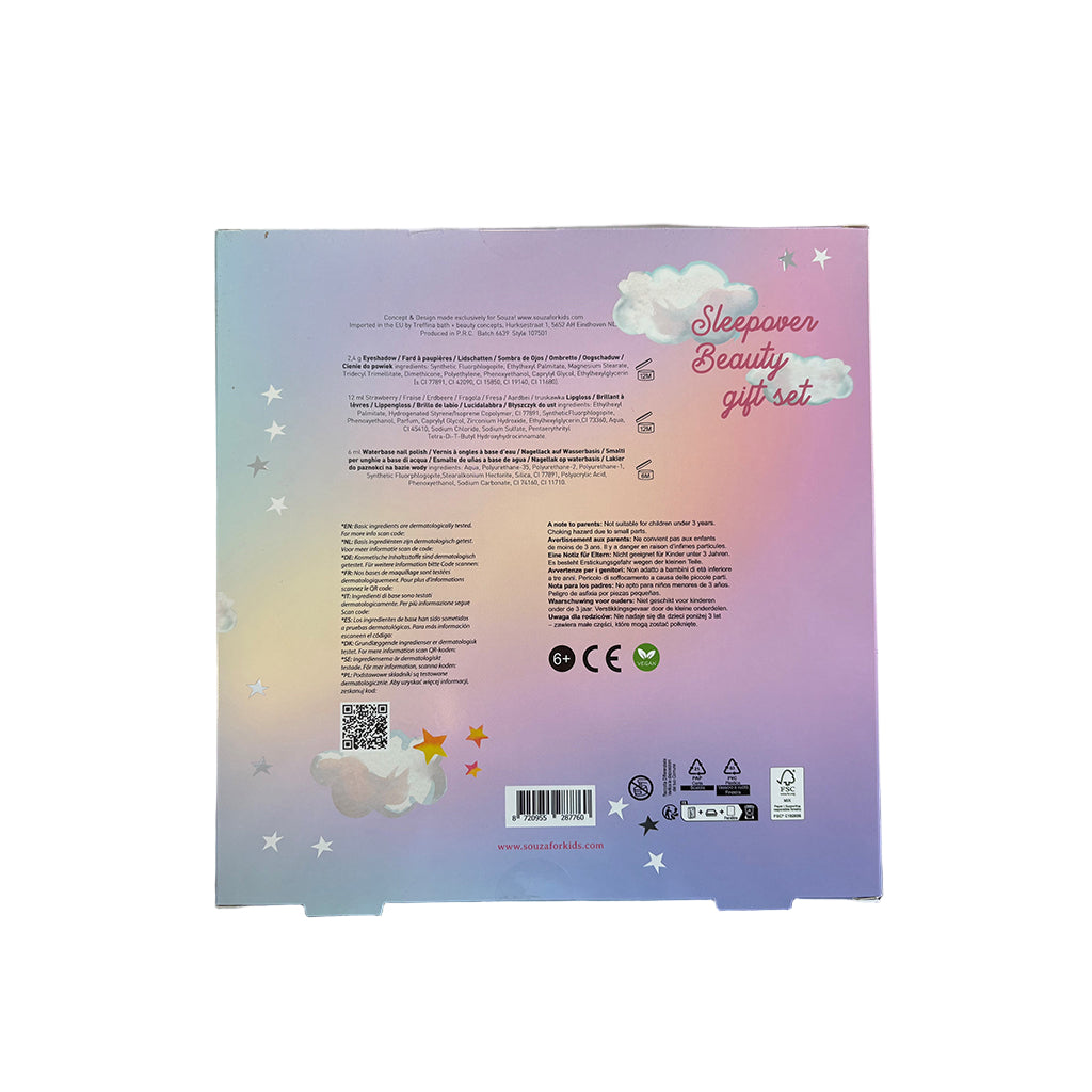 Souza Makeup Set for Kids, Gift Box with Makeup and Sleep Mask - Unicorn Sleepover