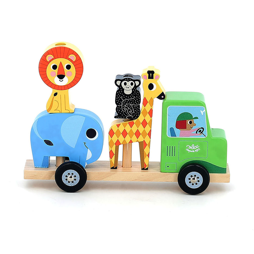 Vilac Tractor with Trailer and Stackable Animals