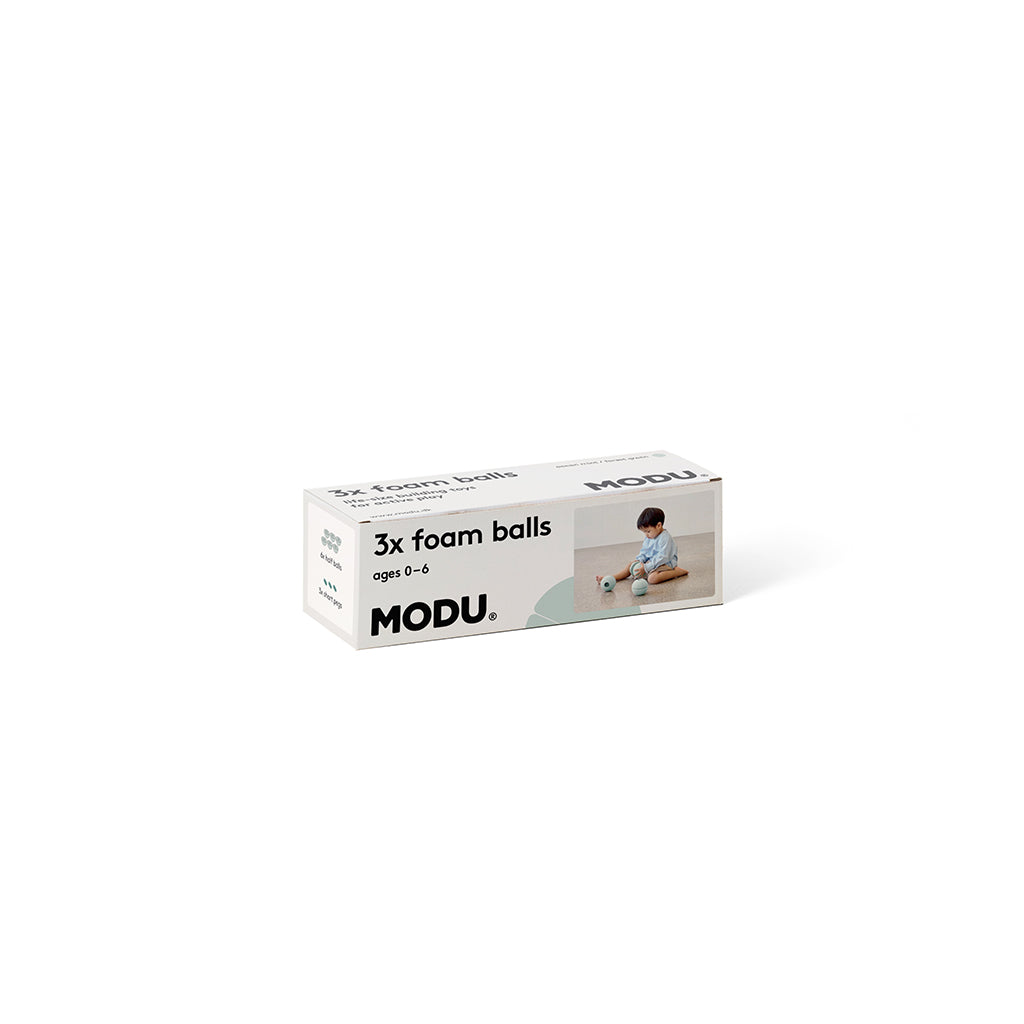 Modu 3 Foam Balls, Ocean Mint/Forest Green