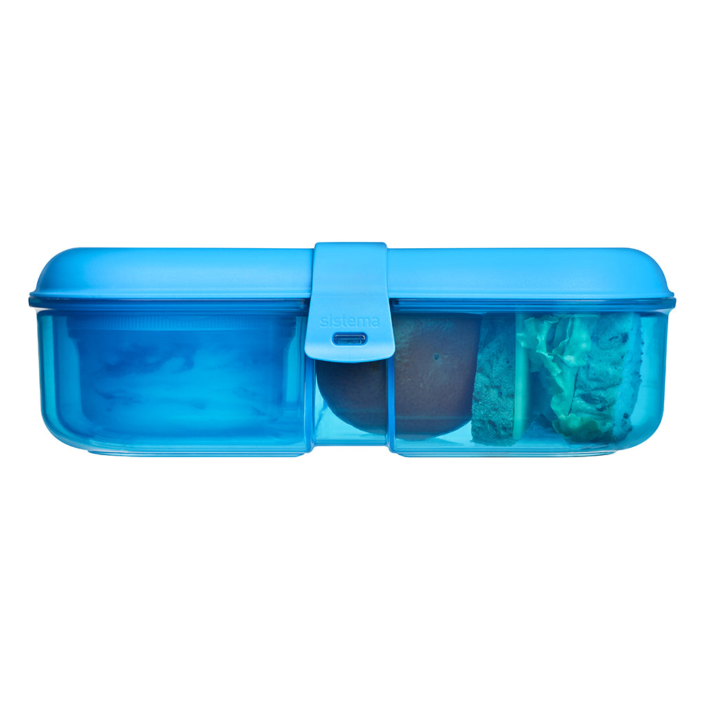 Sistema Ribbon Lunch Box with Removable Compartment, 1.1L - Blue
