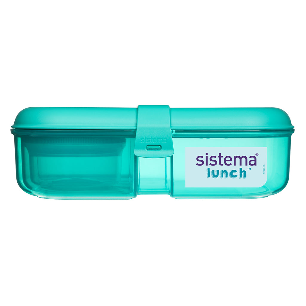 Sistema Ribbon Lunch Box with Removable Compartment, 1.1L - Teal