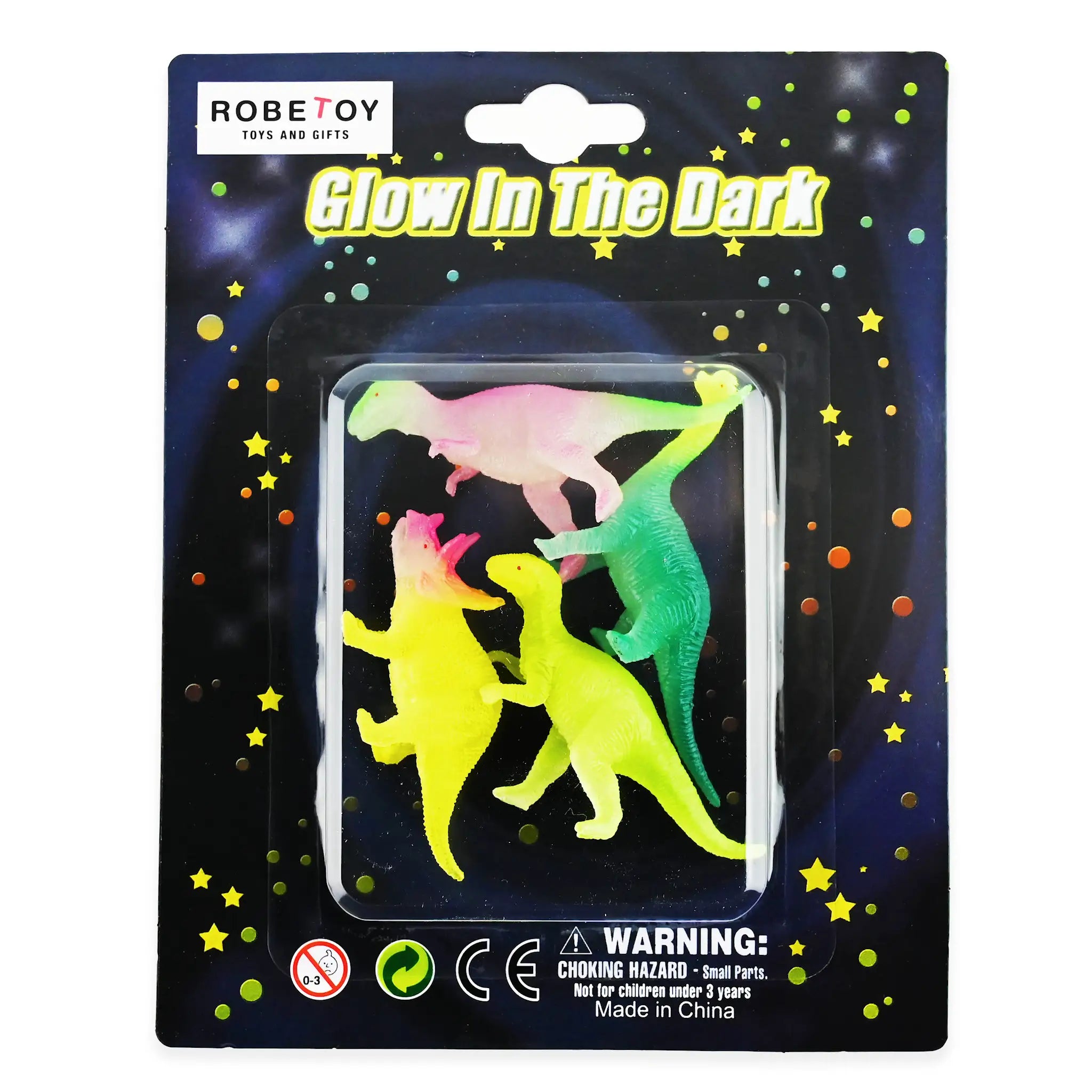 Robetoy, Set of 4 Self-Luminous Dinosaurs