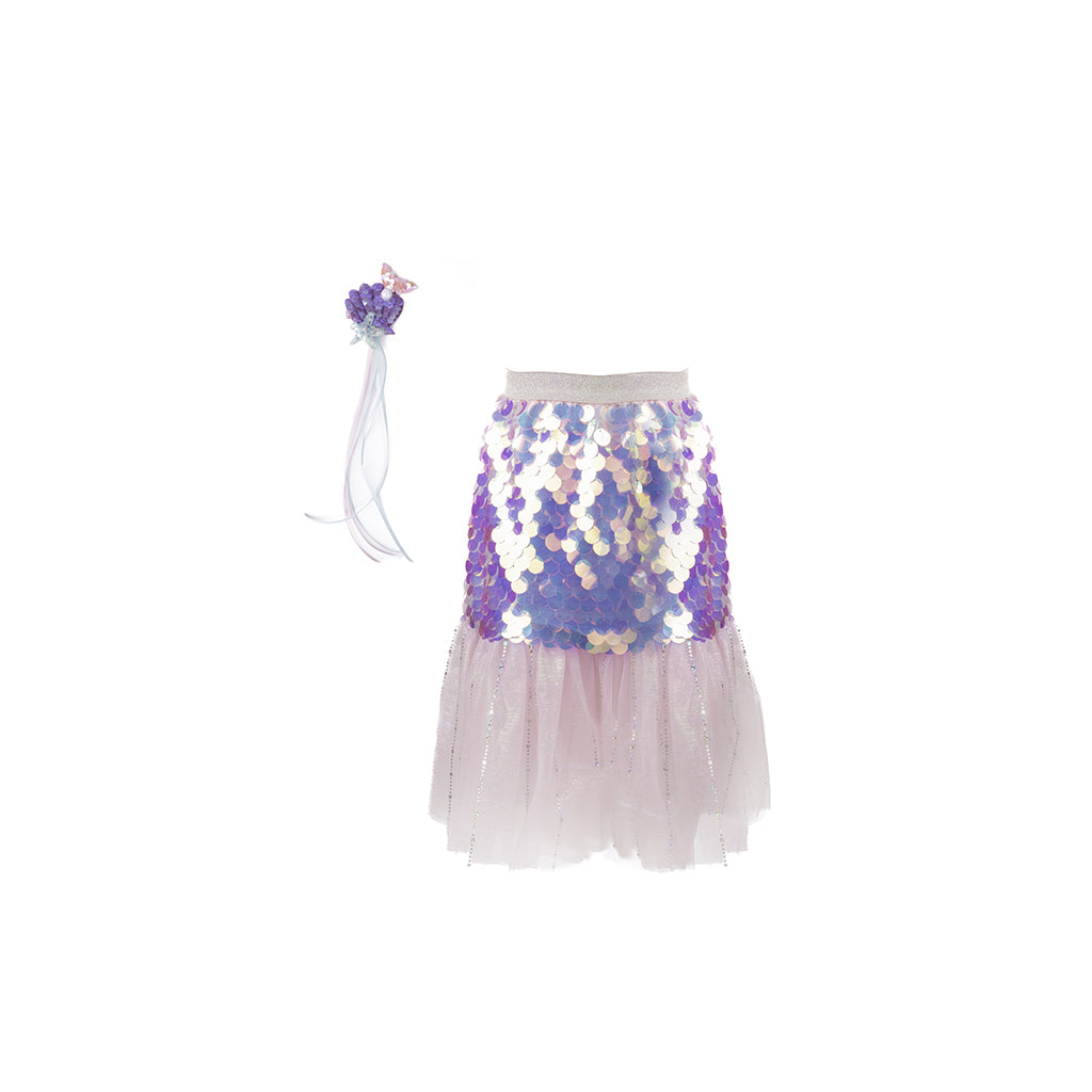 Great Pretenders Dress-Up, Bling Bling Mermaid Skirt and Hair Clips, Pink - Size 4-6 Years