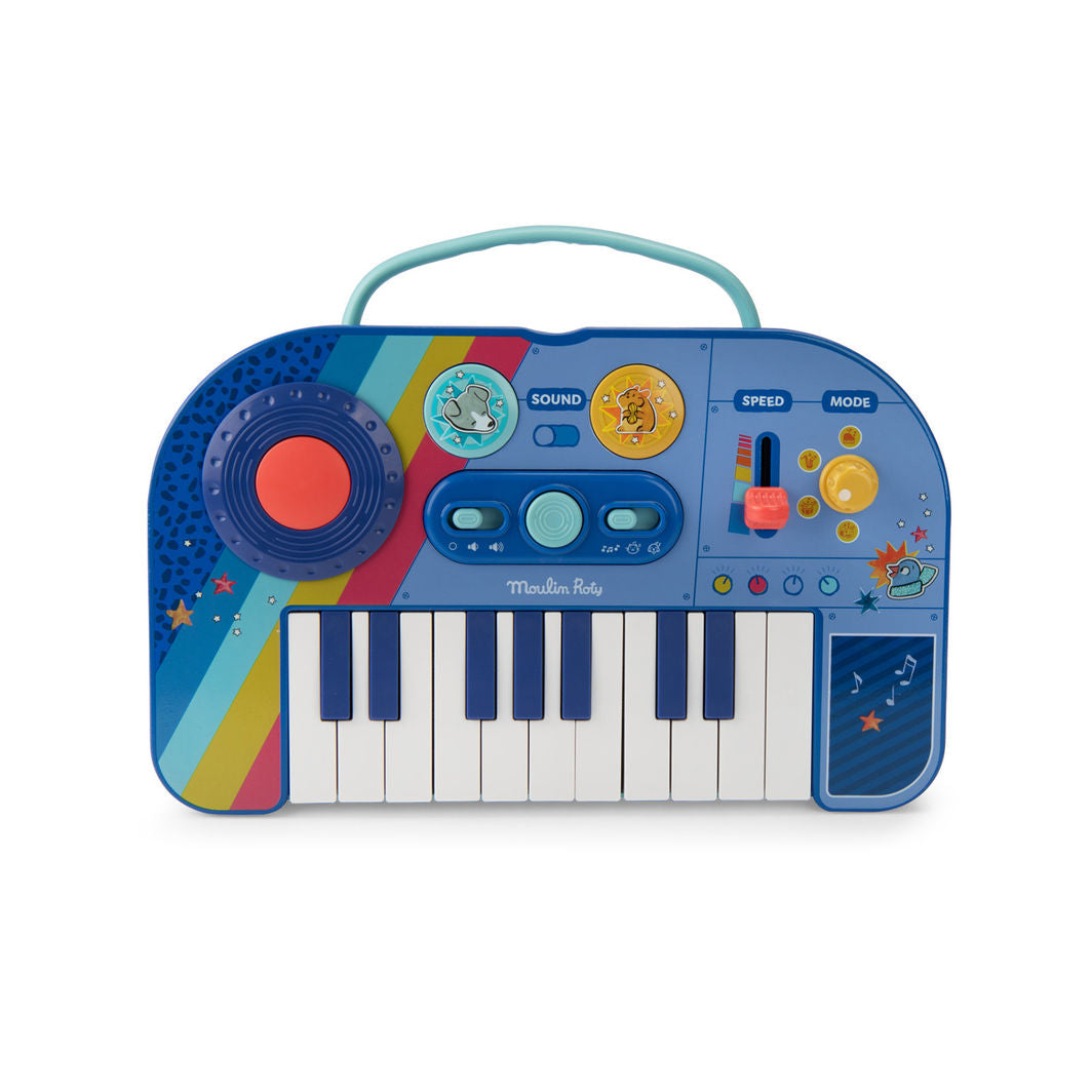 Moulin Roty Electric Keyboard - Puce & Pilou