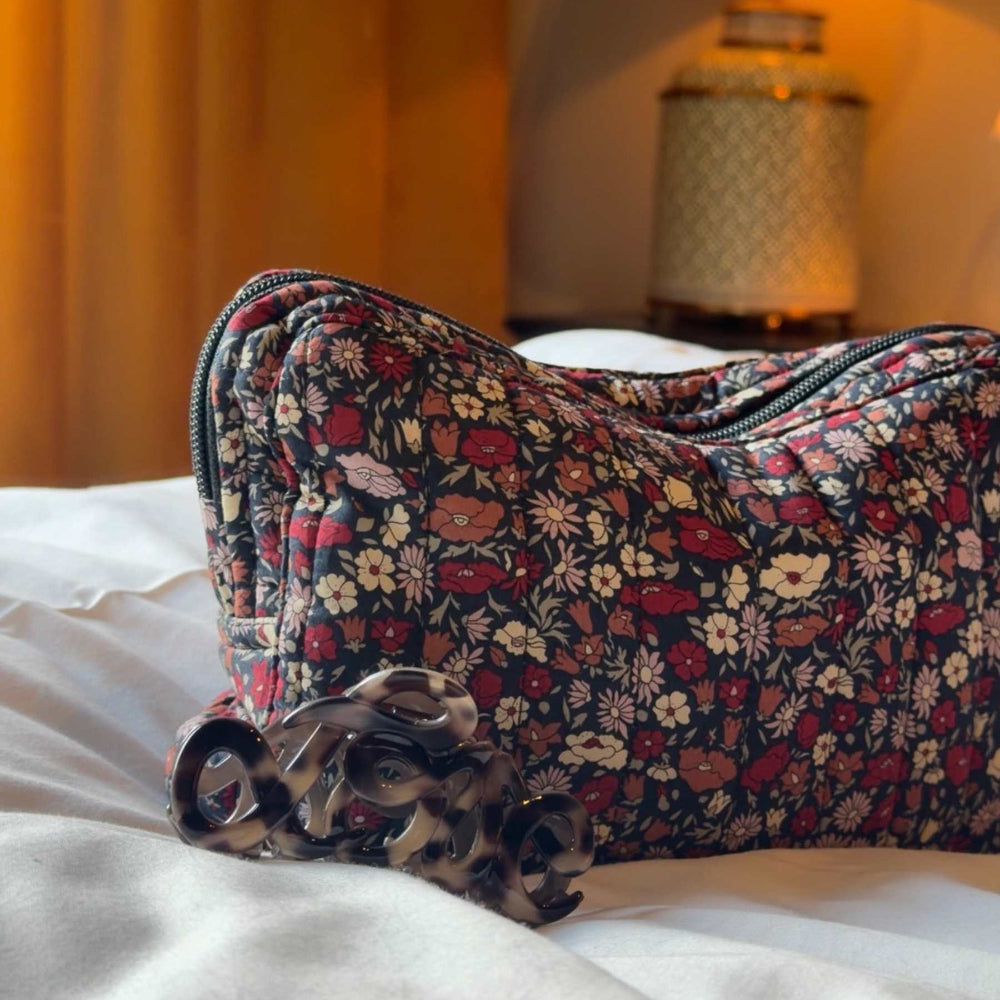 Bon Dep Pouch Small, Toiletry Bag with Liberty - Petal & Daisy
