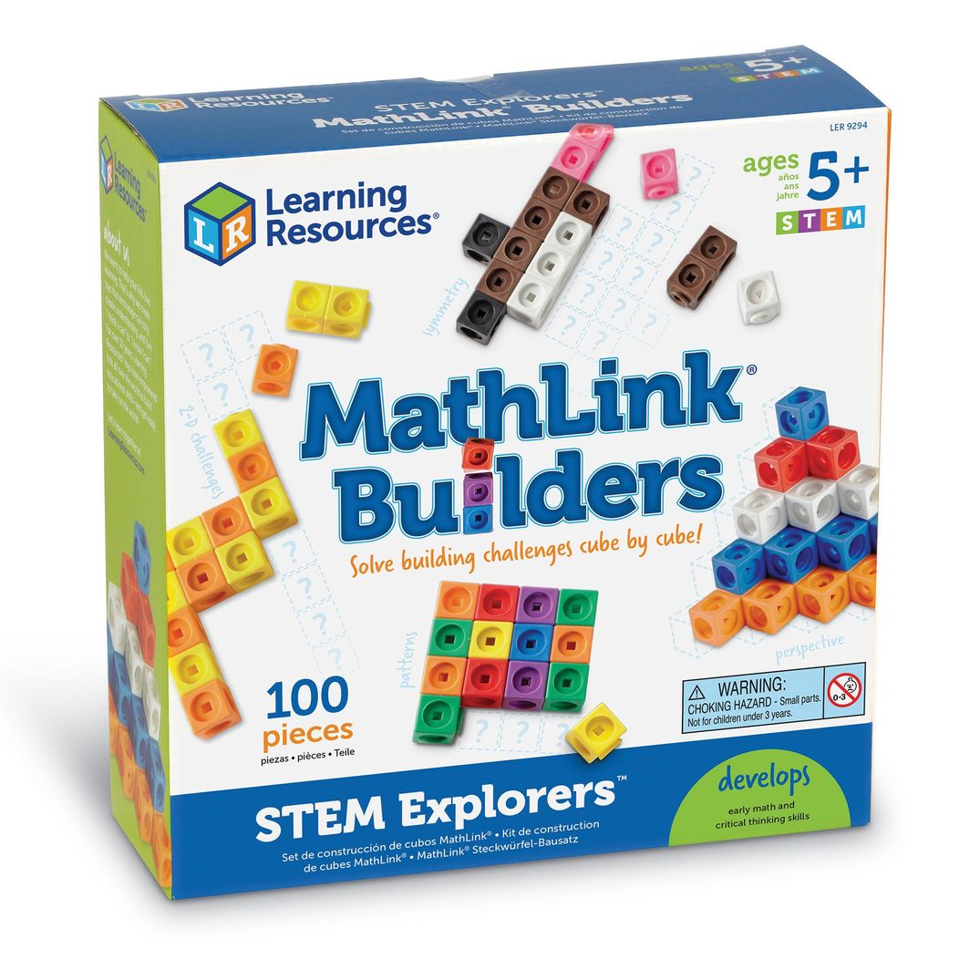 Learning Resources MathLink® Builders - Activity Set with Building Challenges