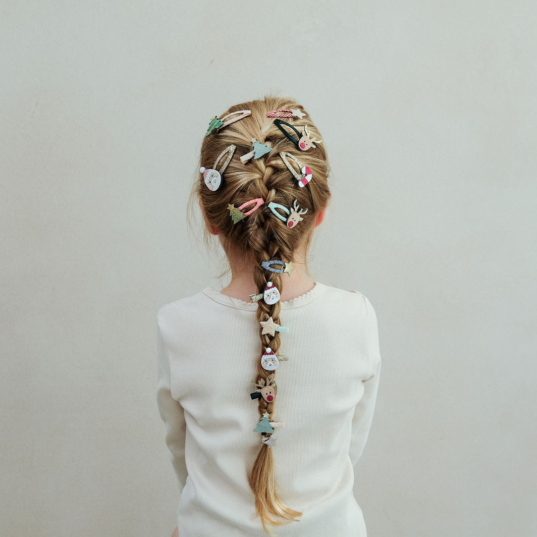 Mimi & Lula 5 Hair Clips, Mini Santa Christmas