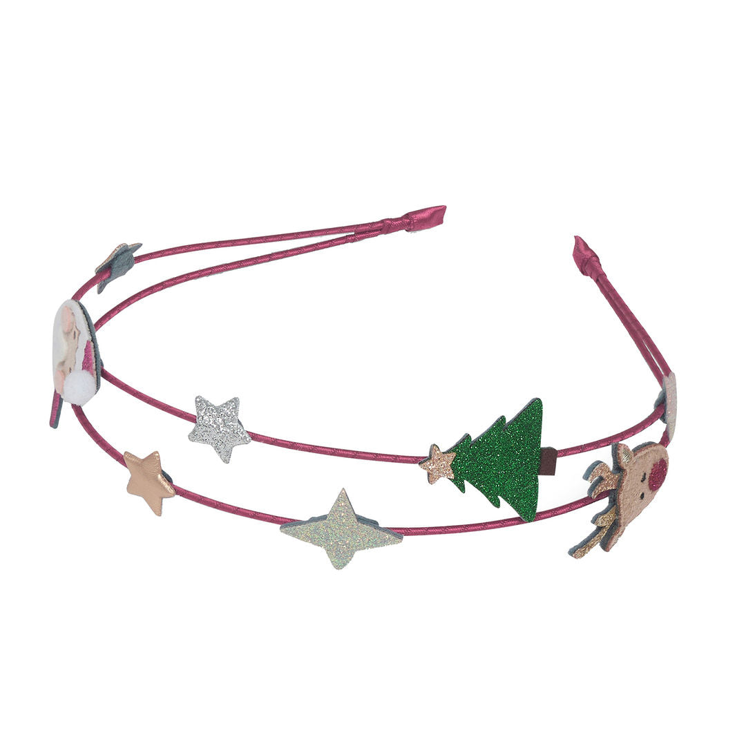 Mimi & Lula Double Headband, Santa Christmas