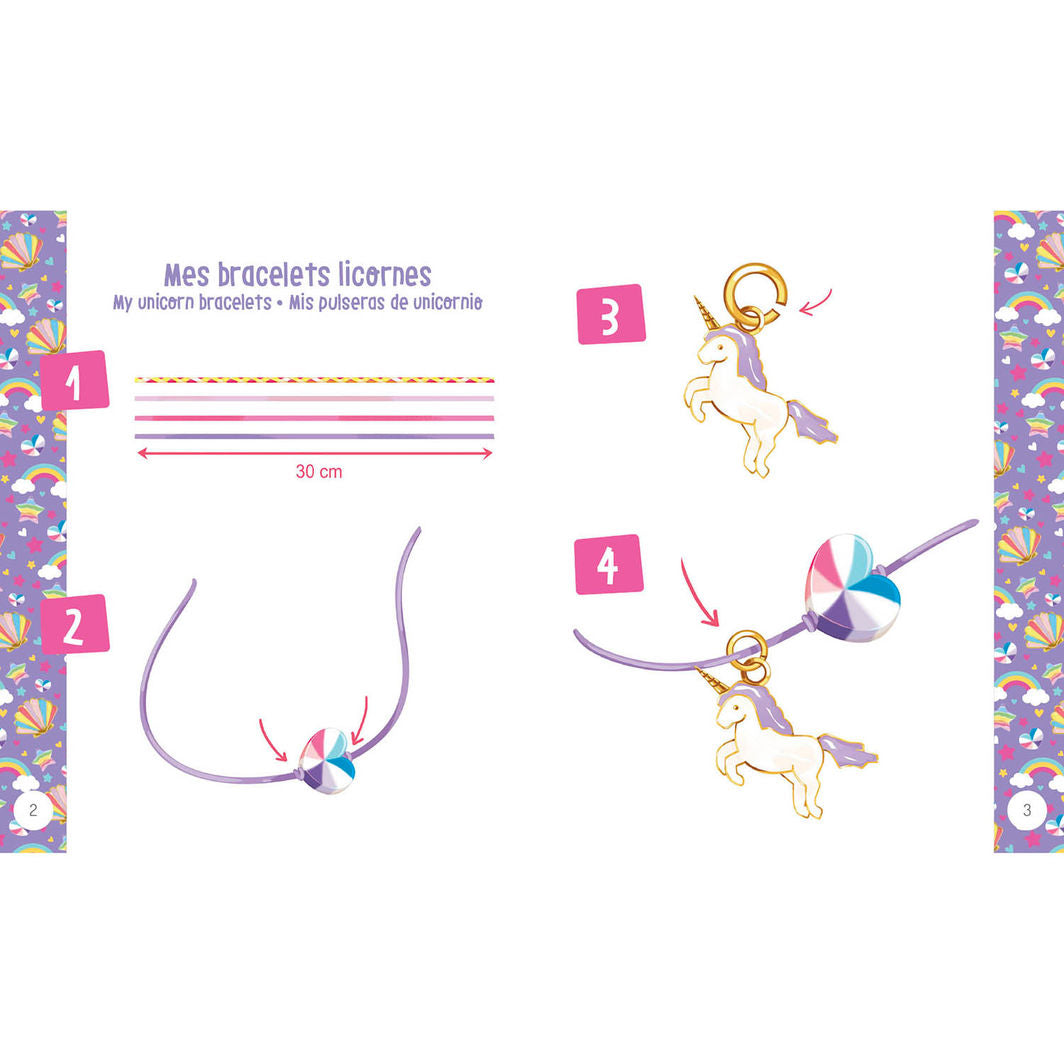 Auzou DIY Unicorn Bracelet, Neon