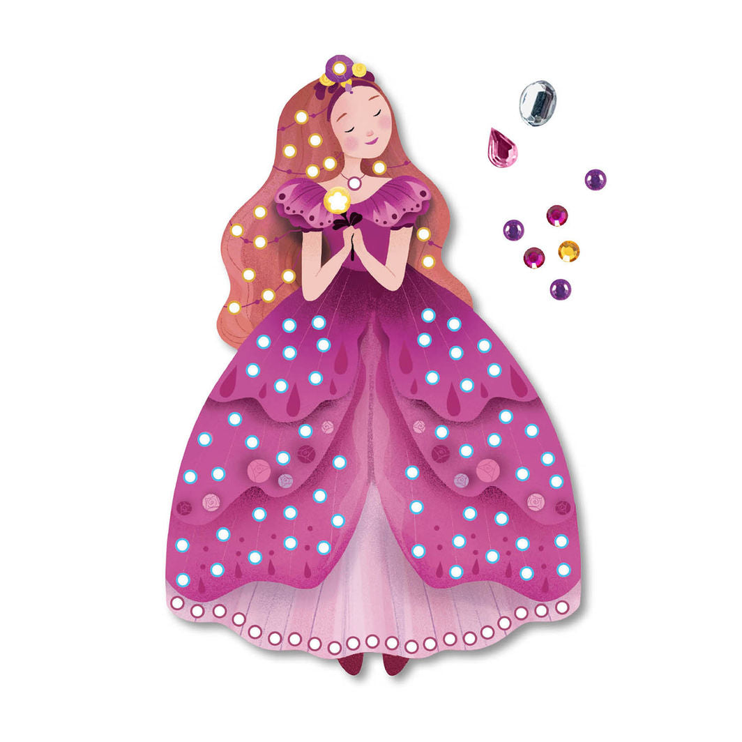Auzou Creative Set, Mosaic with Rhinestones - Princess