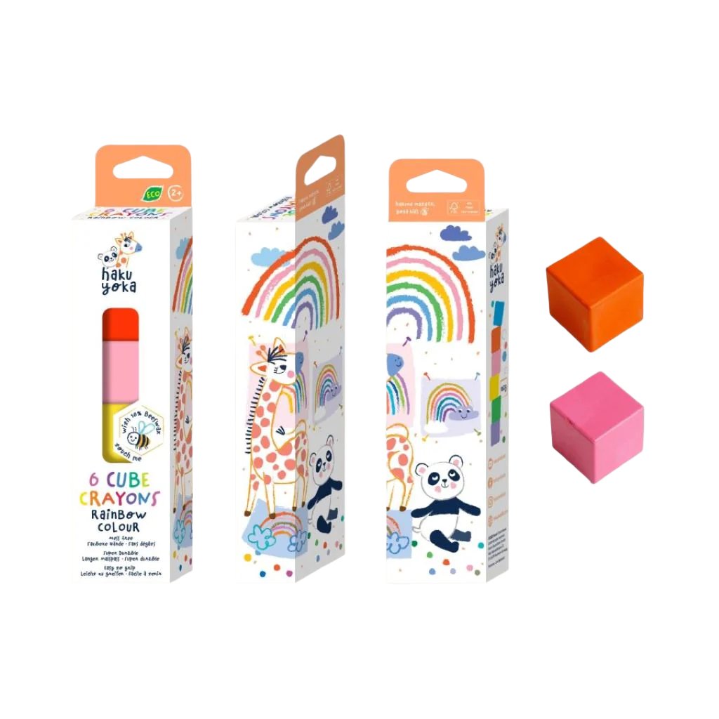 Haku Yoka, Square Crayons - Rainbow Colors