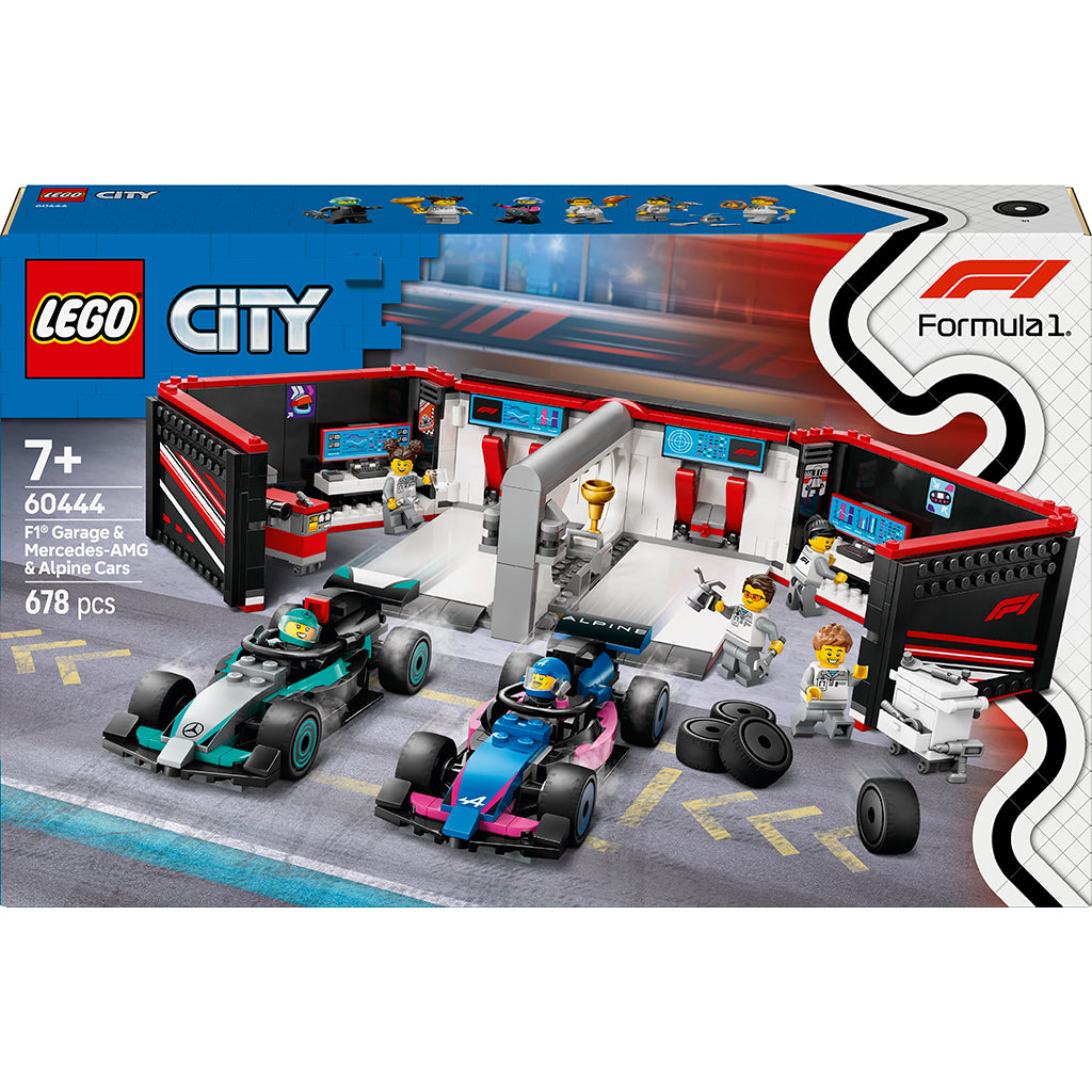 LEGO® City Project Alicia 2025, F1® Garage: Mercedes-AMG and Alpine Cars