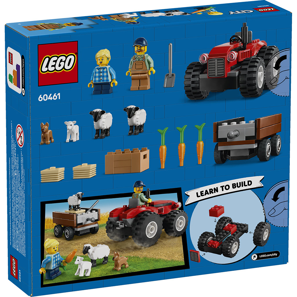 LEGO® City Great Vehicles, Red Tractor with Trailer and Sheep