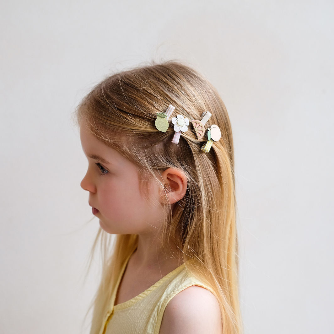 Mimi & Lula 8 Hair Clips, Mini Citrus Peaches and Cream