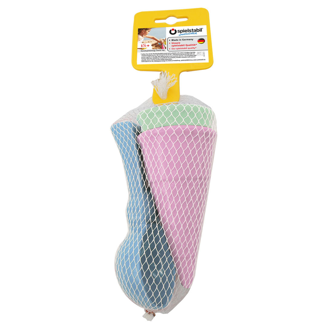 Spielstabil Sand Molds, Ice Cream Cones & Spoon – 3-Piece Set, Pastel