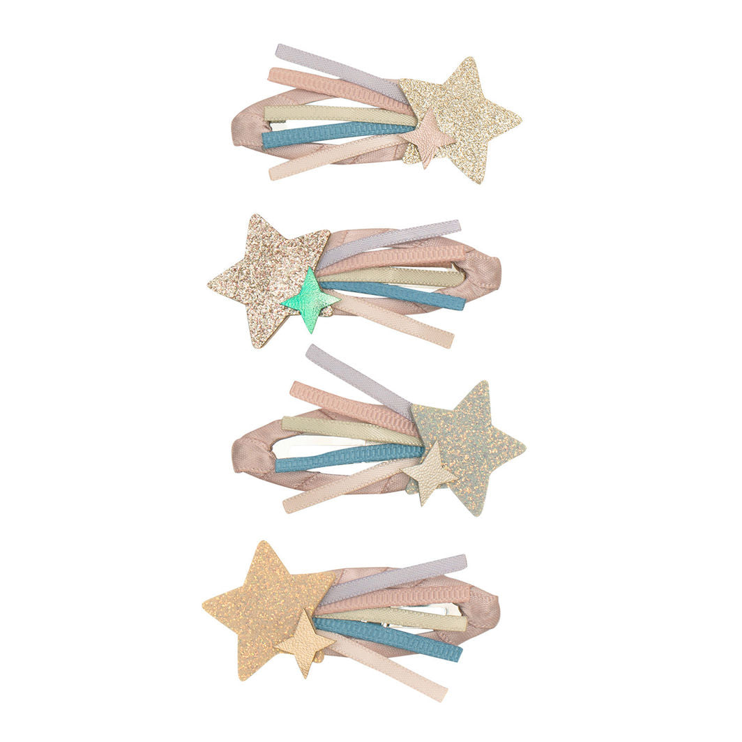 Mimi & Lula Hair Accessories, 4 Hair Clips - Star Trail Celeste