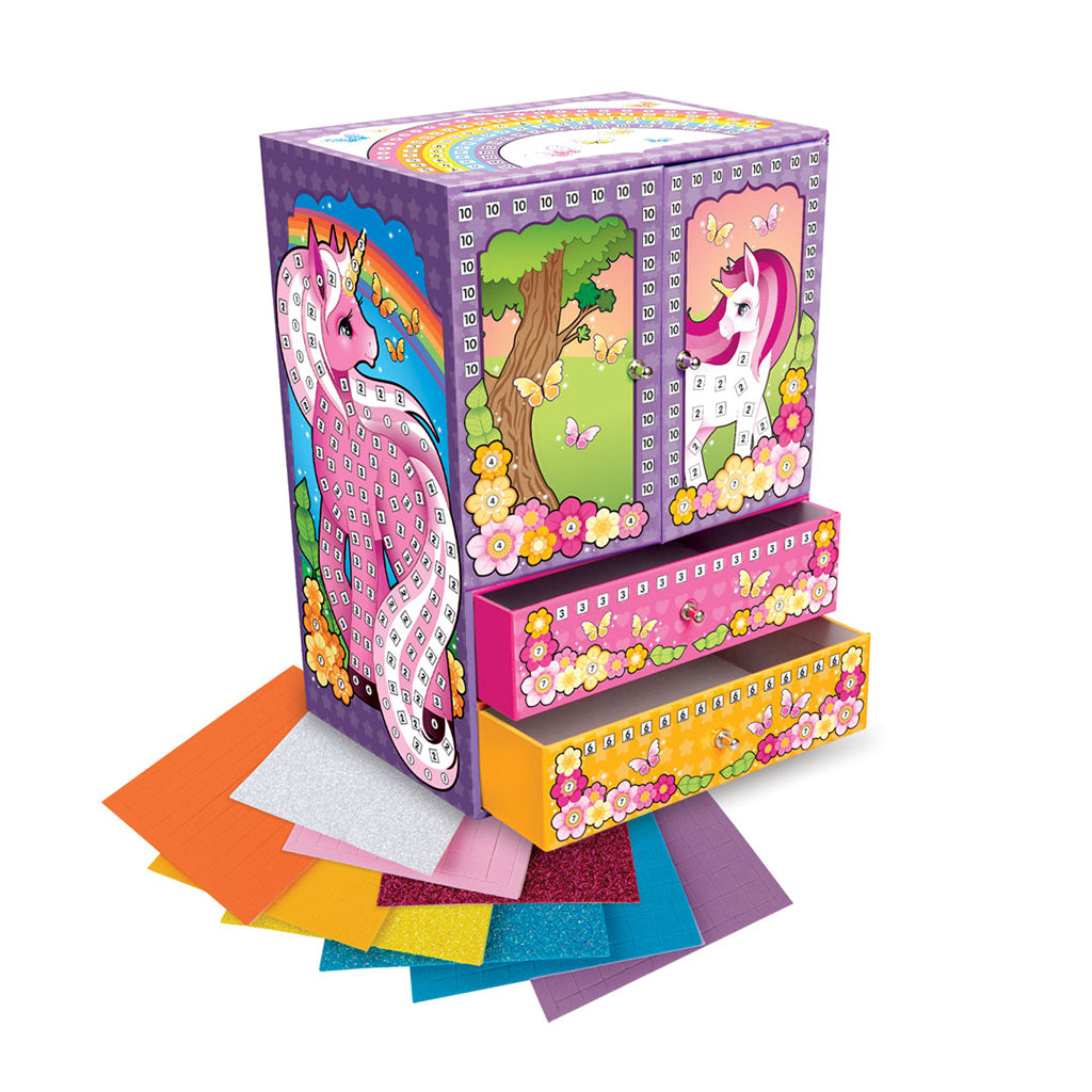 Sticky Mosaics Jewelry Box, Unicorn
