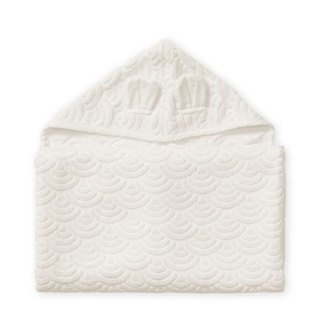 Cam Cam Junior Hooded Towel with Ears, Off-White