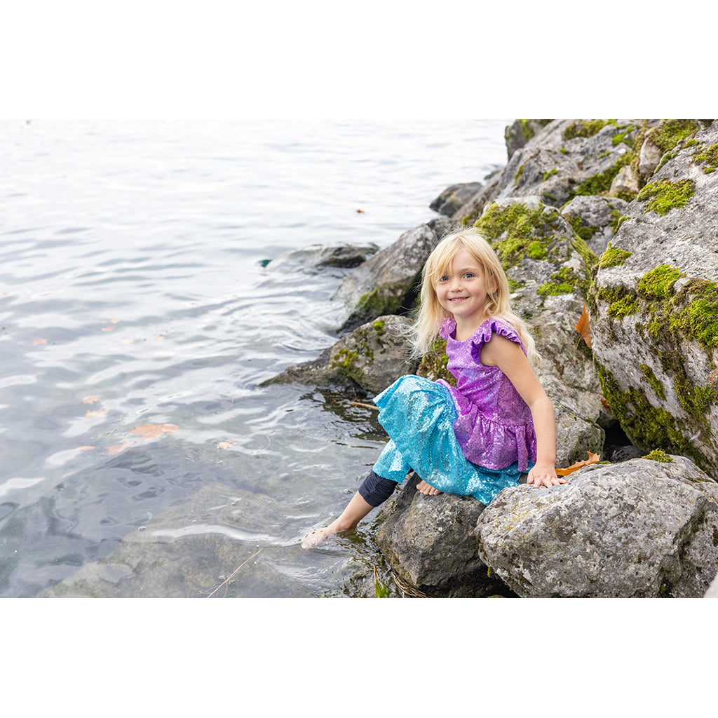 Great Pretenders Dress-Up Costume, Mermaid Skirt and Top, Sequins Sparkle - Size 5-6 Years