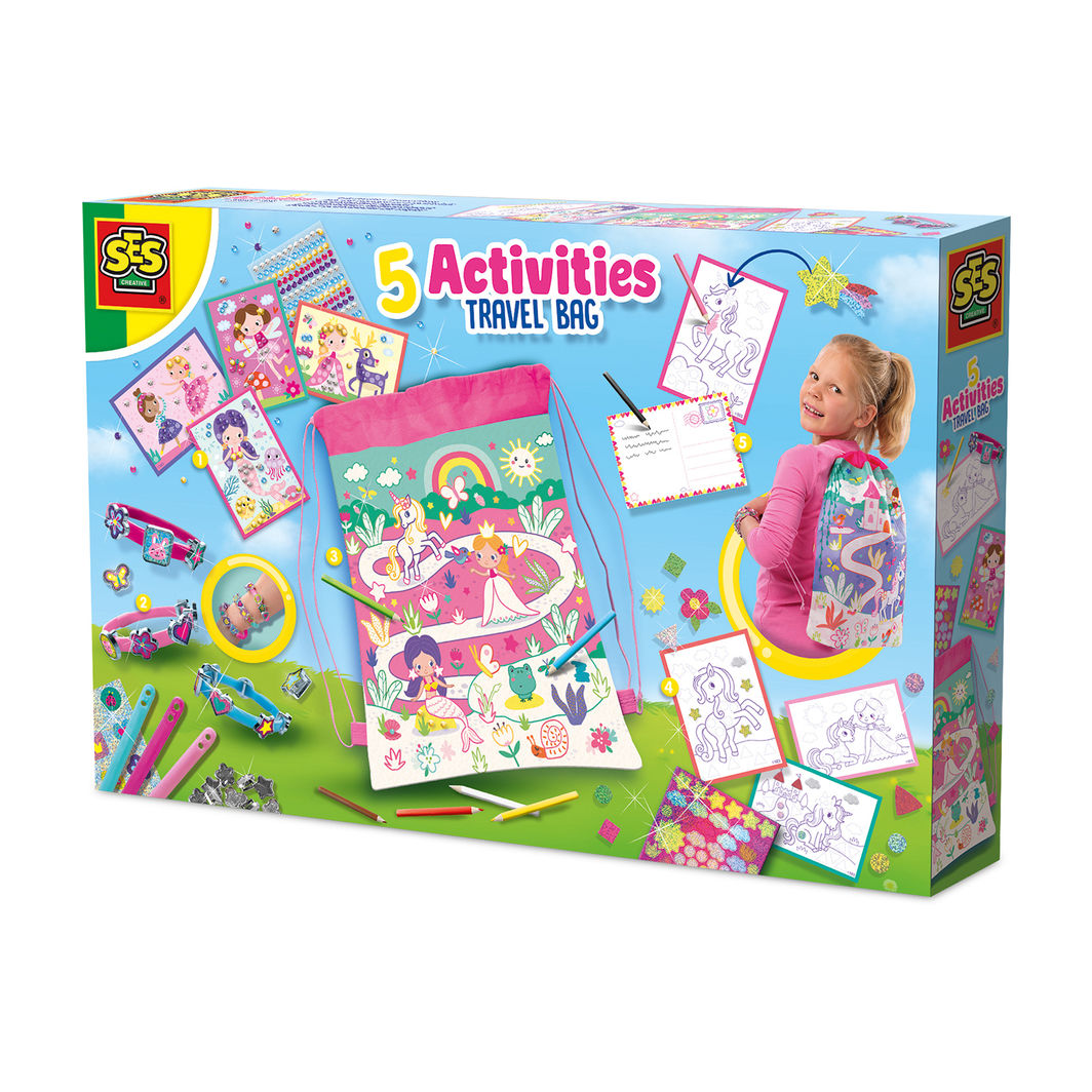 SES Creative, Travel Activity Backpack - 5 Fun-Filled Activities
