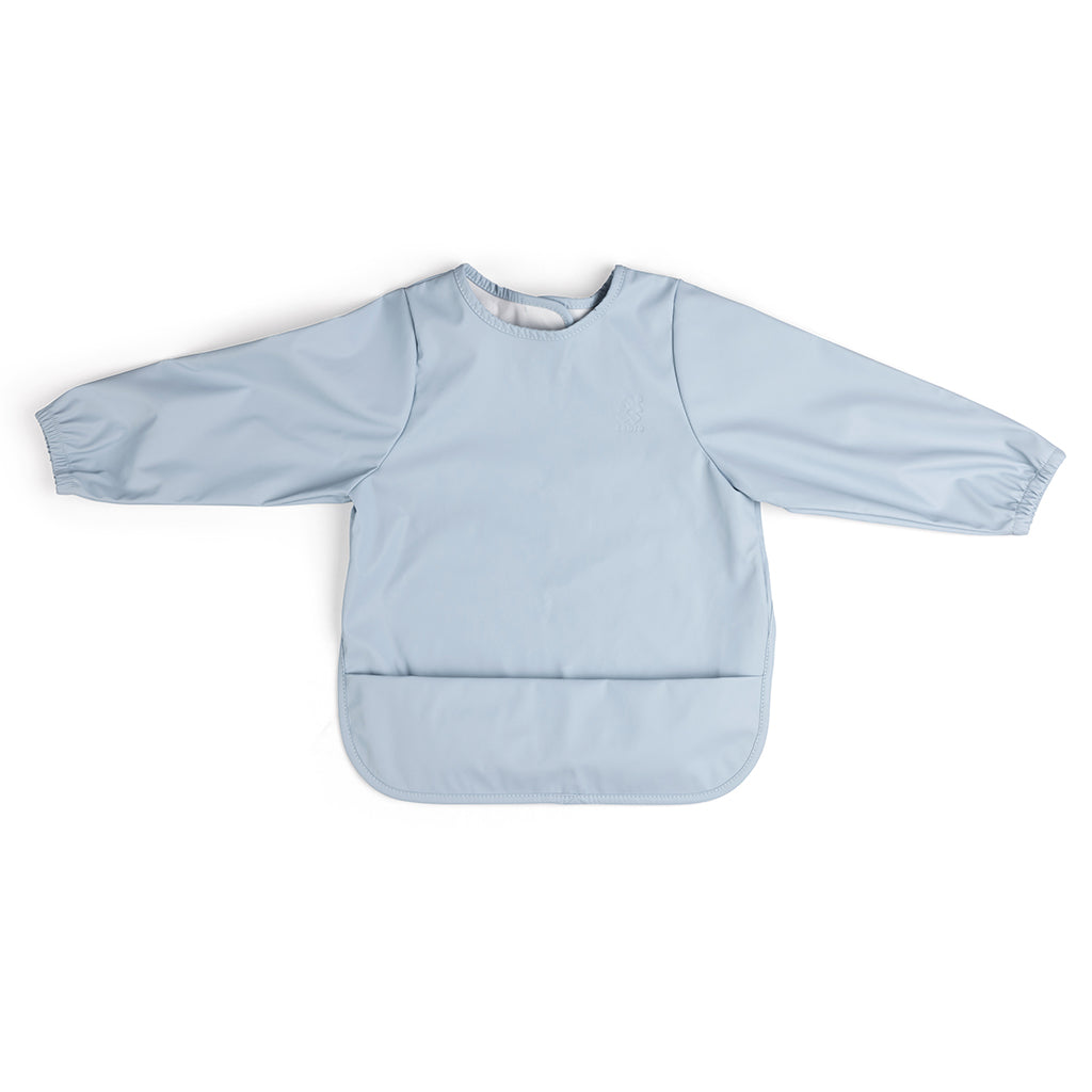 Sebra Baby Bib with Sleeves, Powder Blue