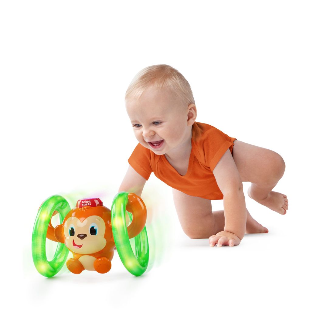 Bright Starts Baby Toy, Roll & Glow Monkey