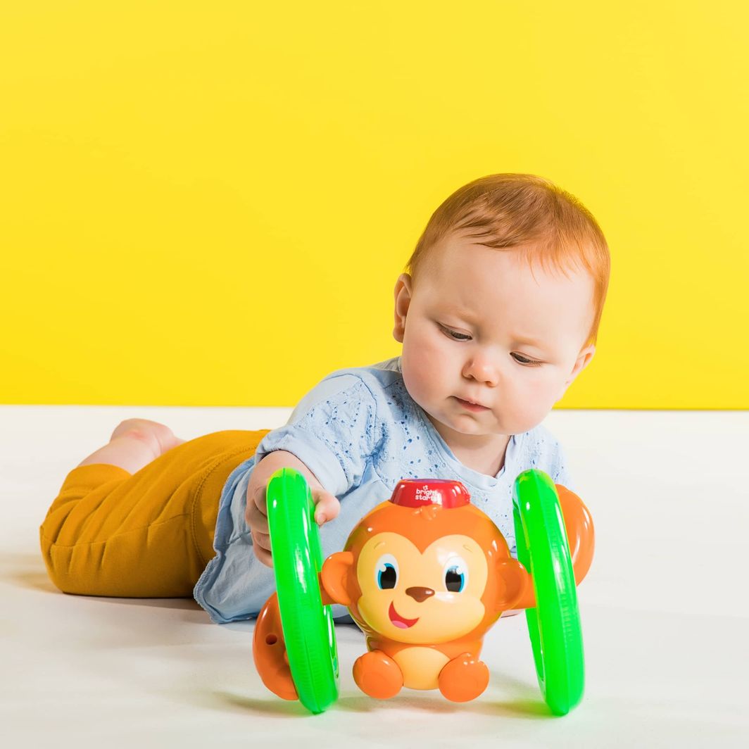 Bright Starts Baby Toy, Roll & Glow Monkey