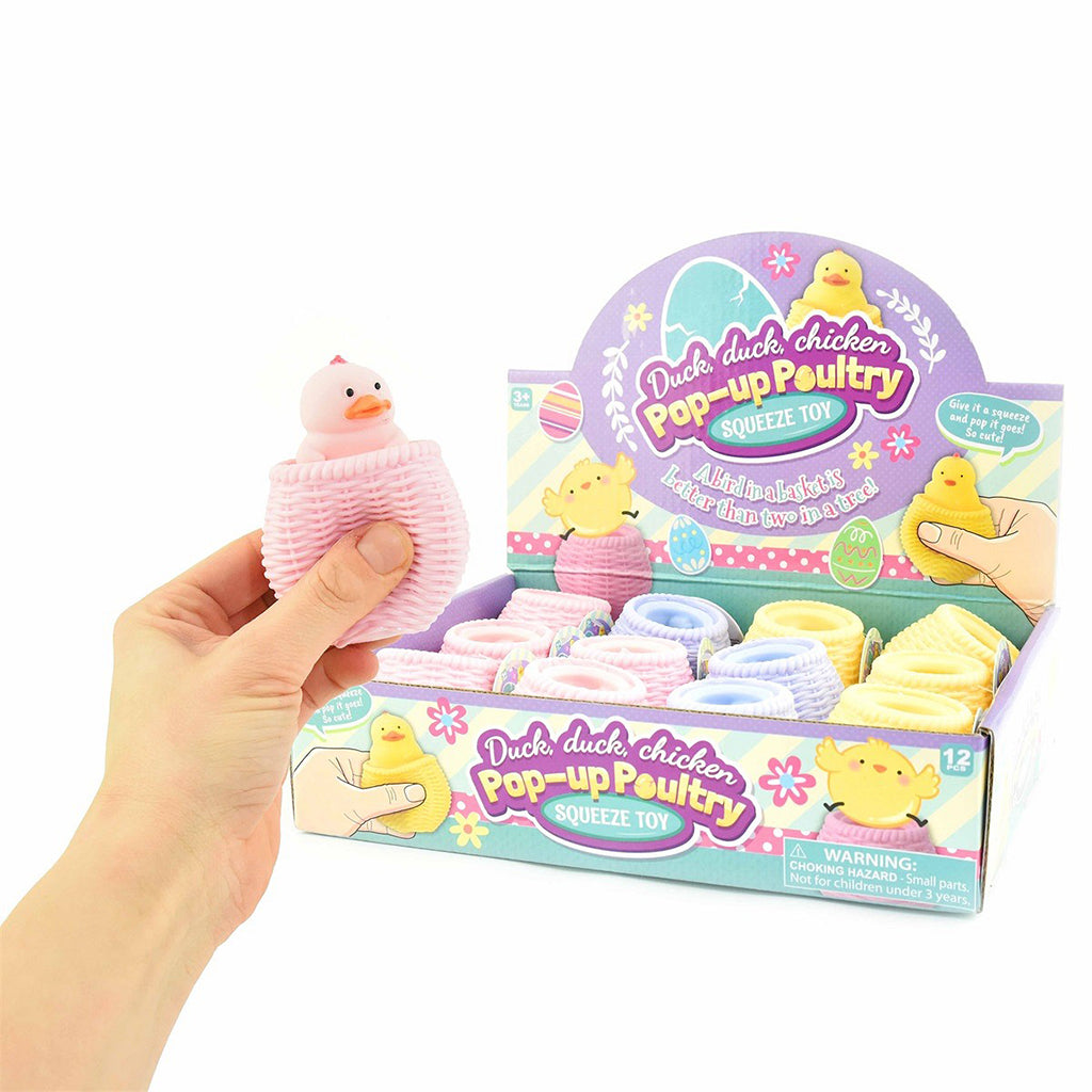 Robetoy Squeezy Ball Shaped Like a Chicken, Assorted Colors