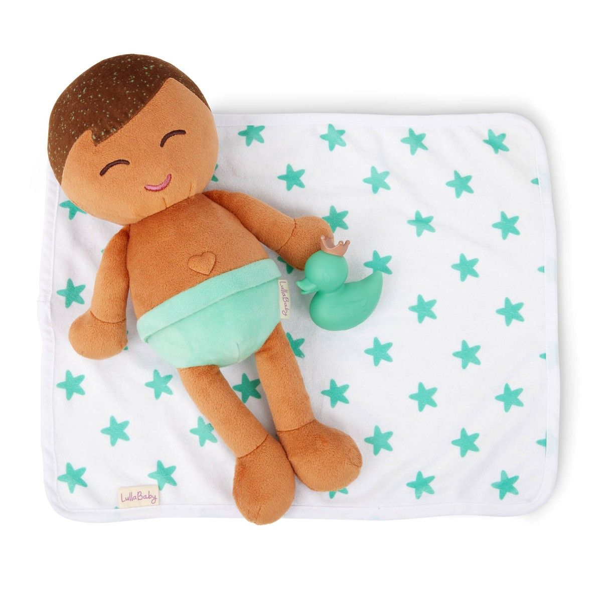 LullaBaby Badedukke, Dreng - Brunt hår