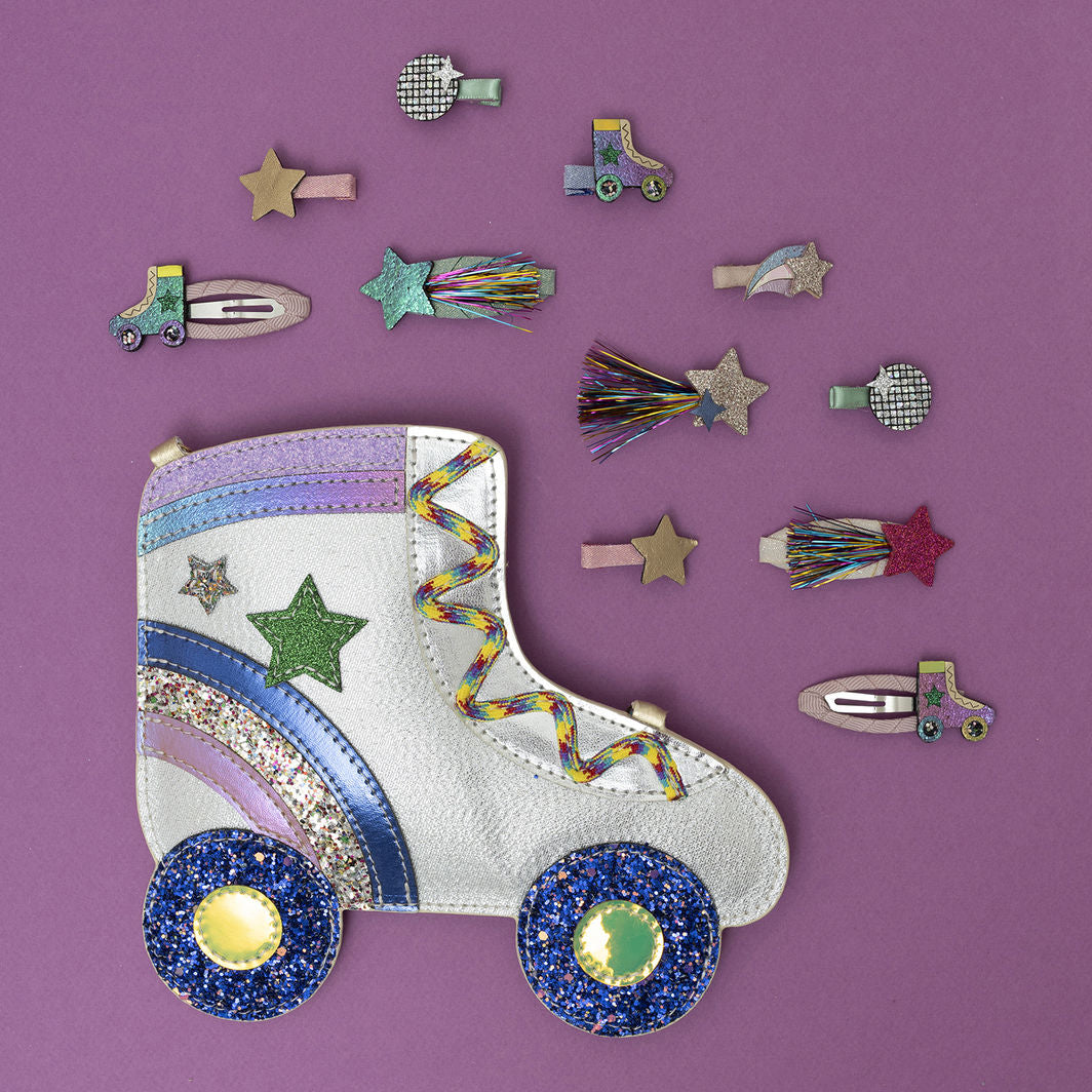 Mimi & Lula - 4 Hair Clips - Disco Over the Rainbow Dancing Queen