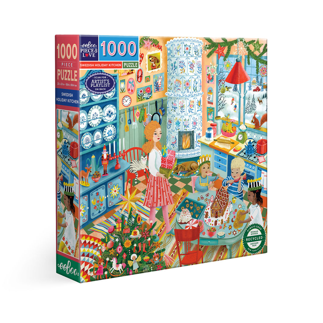 eeBoo Puslespil 1000 brk, Swedish Holiday Kitchen