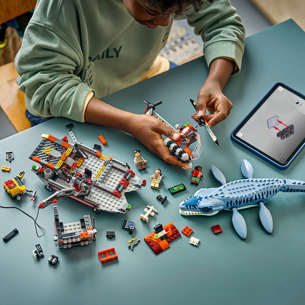 LEGO® Jurassic World Mosasaurus Dinosaur Boat Attack