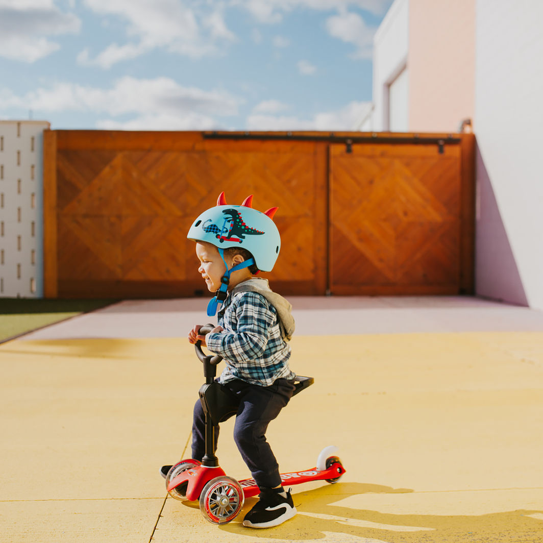 Micro Helmet, 3D Scootersaurus - Size S (Ages 2-5)