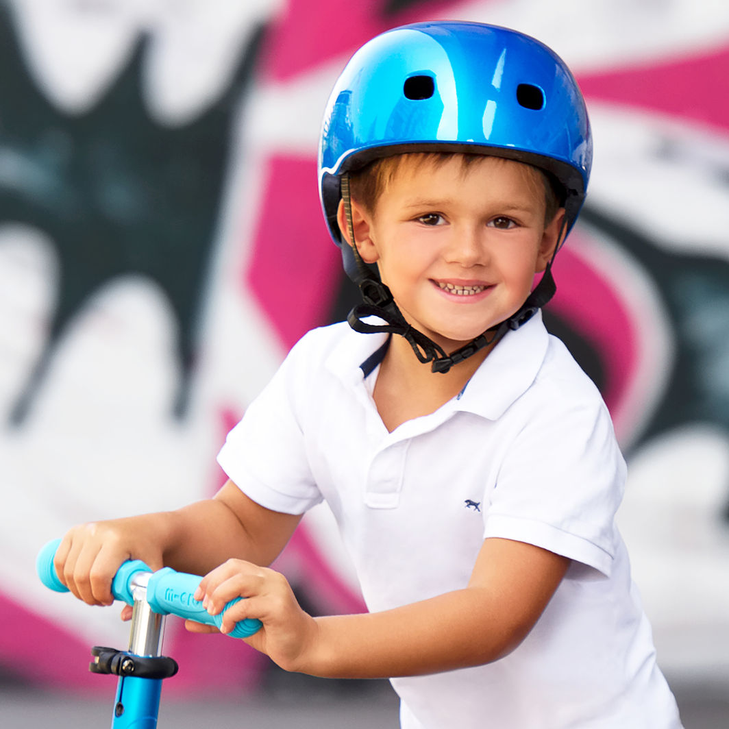 Micro Helmet, Dark Blue Metallic - Size S (Ages 2-5)