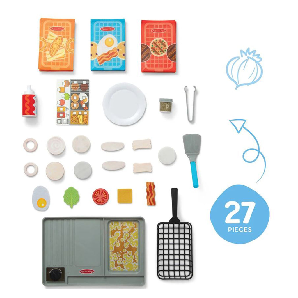 Melissa & Doug Water Wow Play Food with Water-Activated Color Change, Grillbar