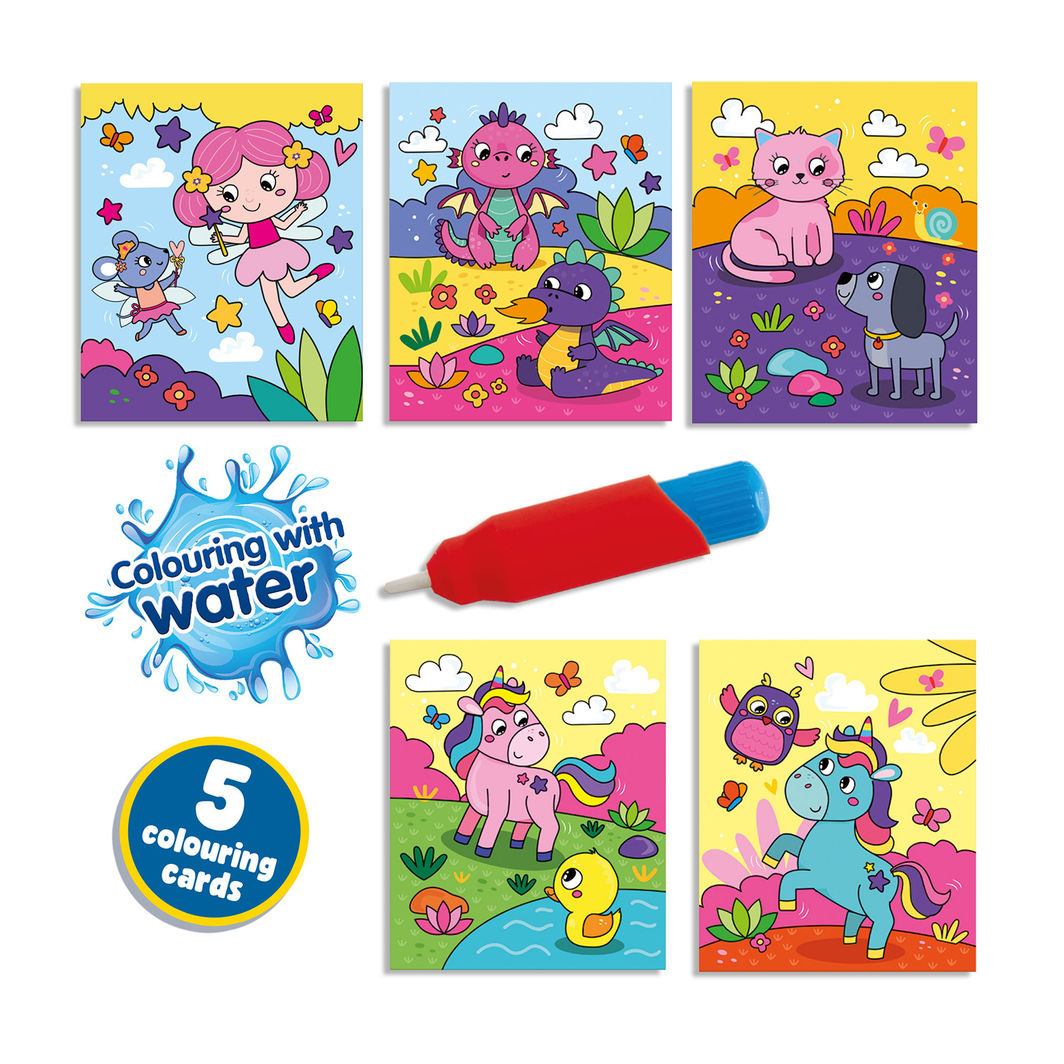 SES Creative, Paint with Water - Fantasy Coloring Book