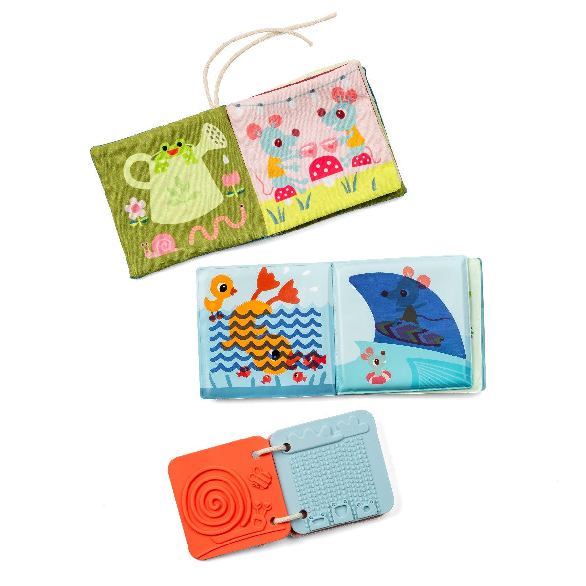 Lilliputiens Baby Toys, Set of 3 Sensory Books - Jeanne