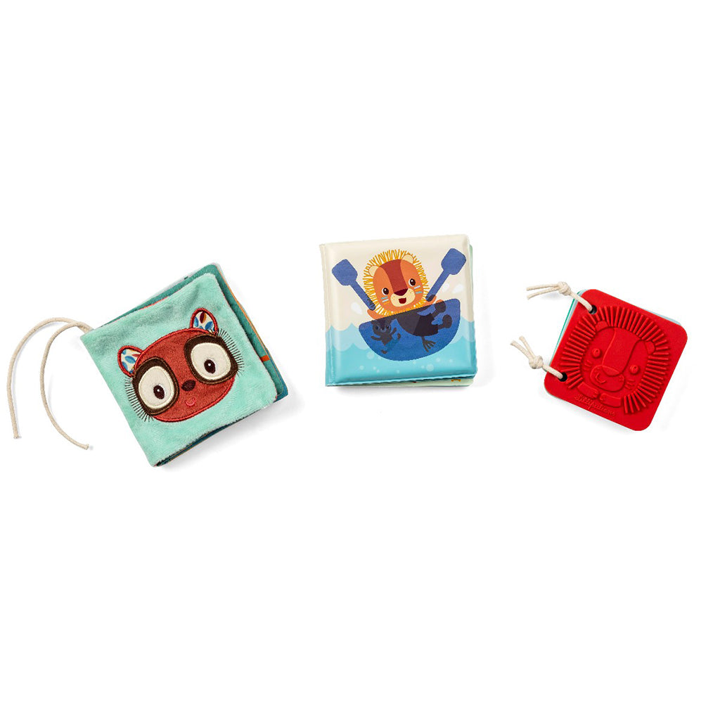 Lilliputiens Baby Toys, Set of 3 Sensory Books - Jack