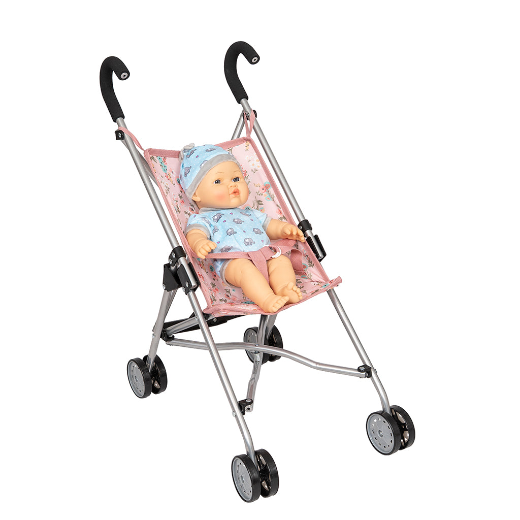 Mamamemo Doll Umbrella Stroller, Flowers