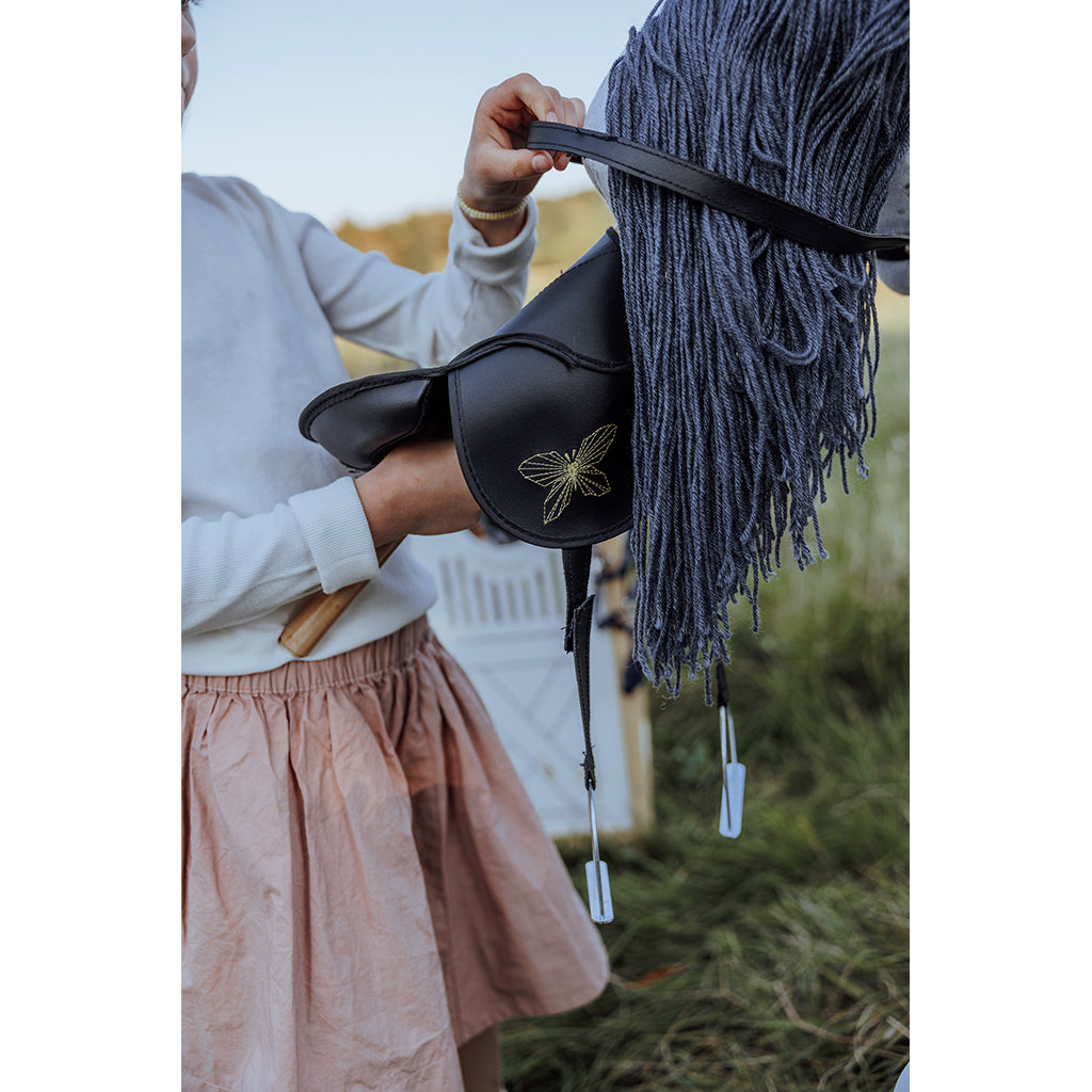 By Astrup Hobby Horse with Tail and Backpack, Dapple Gray - Star