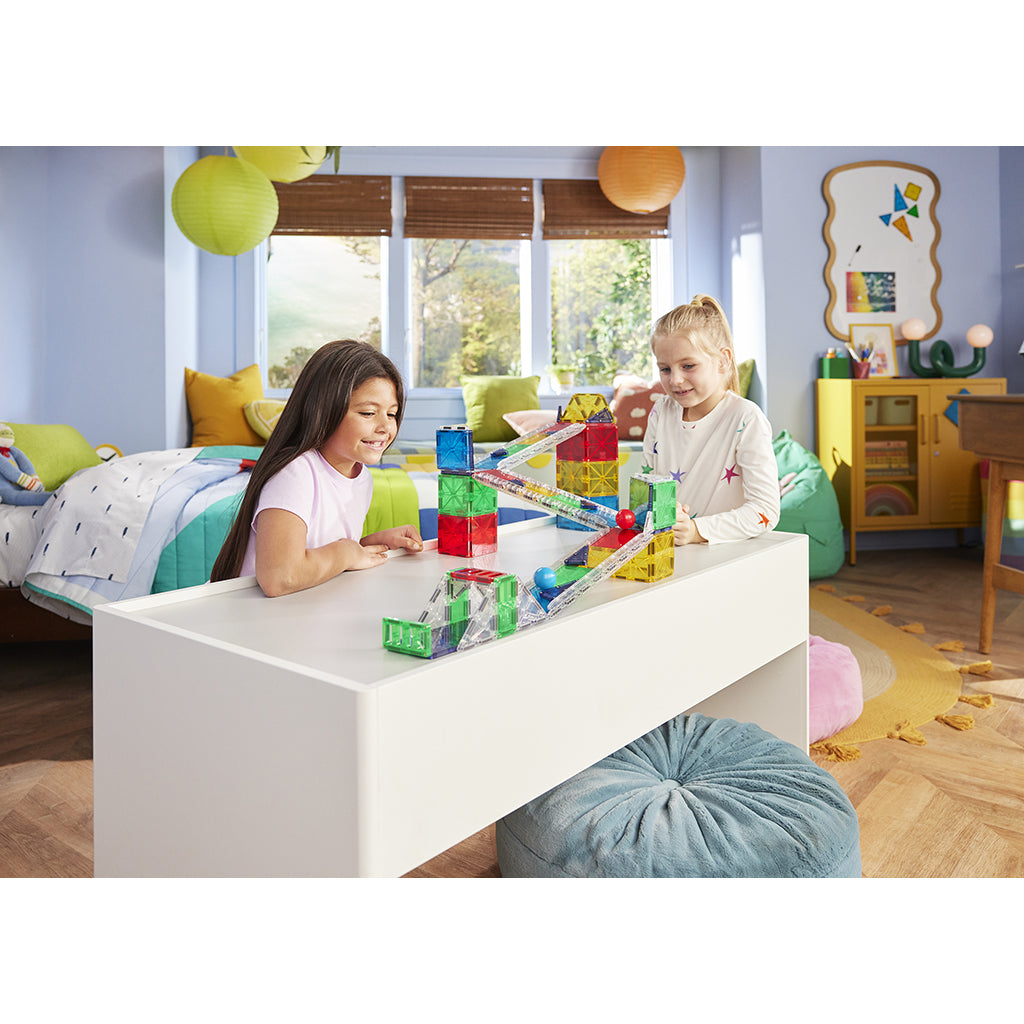 Magna-Tiles Magnetic Building Set, Rail Racer - Pieces