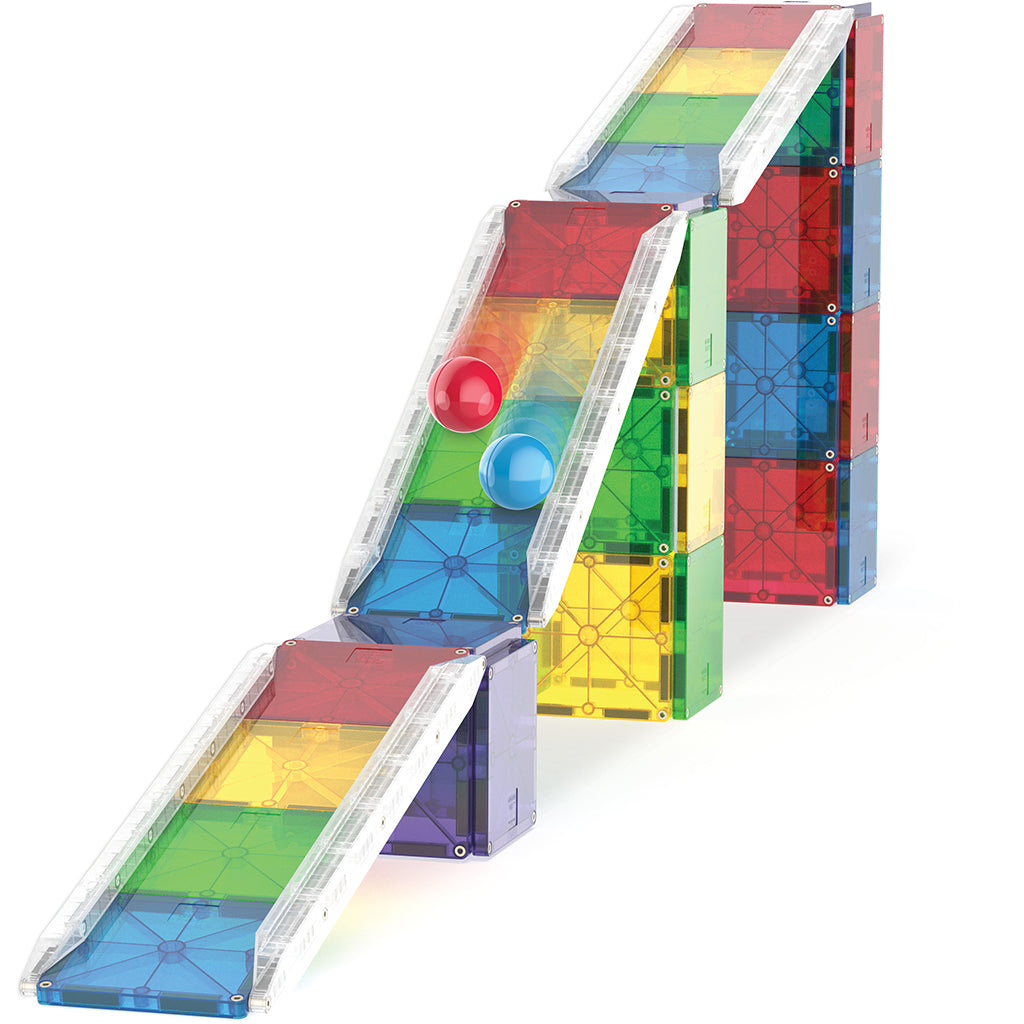 Magna-Tiles Magnetic Building Set, Rail Racer - Pieces