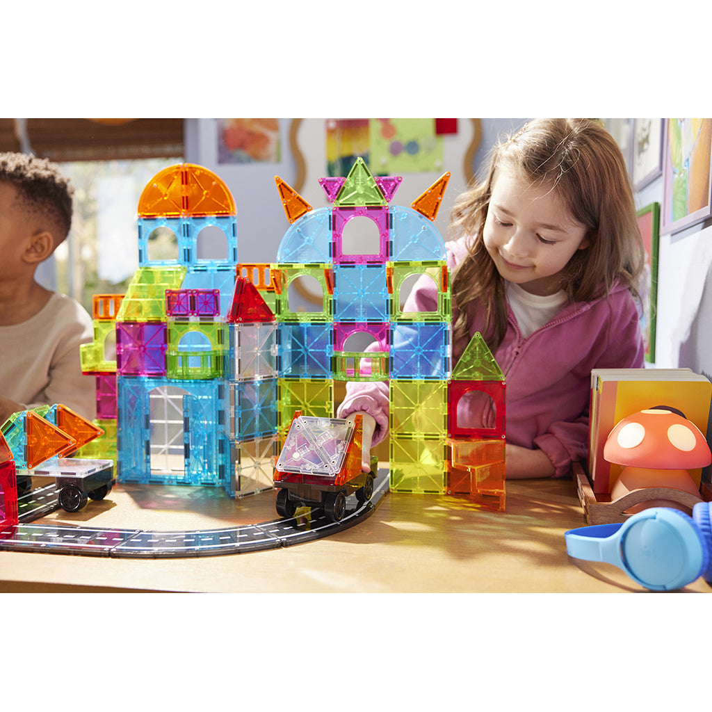 Magna-Tiles Magnetic Building Set, City Center - 110 Pieces