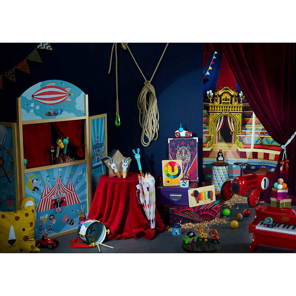 Vilac Puppet Theater, illustrated by Michelle Carlslund