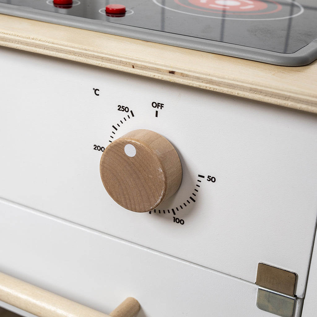 Mamamemo Wooden Play Kitchen with Cooktop